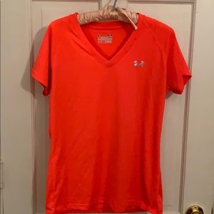 Bright Red Under Armour Dry Fit